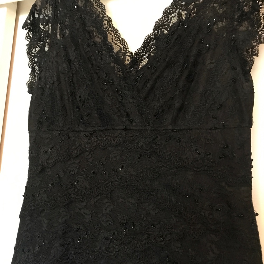 Lace and Bead Black Dress